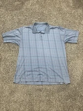 Cutter and Buck Dry Tech Luxe Blue Polo Shirt Men's Size XL