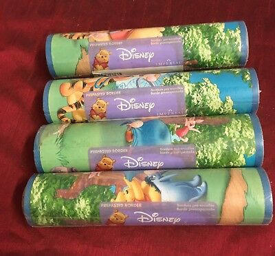 DISNEY POOH COLLECTION WALLPAPER BORDER RAINBOW FRIENDS TIGGER DUCKS 5  YARDS