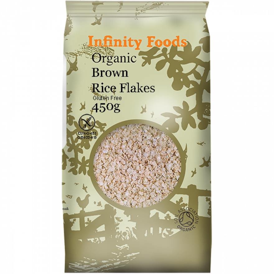 Infinity Foods Organic Brown Rice Flakes 450g