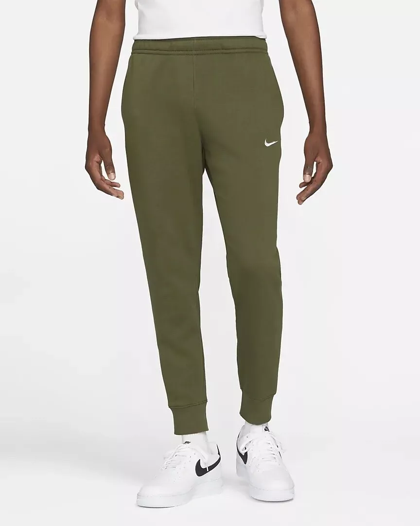 Nike Club Fleece Cuff Mens Tapered Pants Jogger Sweatpants Green size L XL