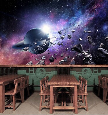3D Planet Meteorite G2133 Wallpaper Wall Murals Removable Self-adhesive Honey