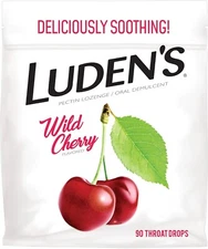 Ludens Throat Drops, Wild Cherry, 90 Drops 90 Count (Pack of 1) Cough Drops