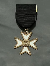 York Rite Ribbon Pin Maltese Cross Knights Templar Order of Malta Masonic NEW!