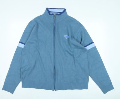 Roberto Zanetti Herren Pullover blau Full Zip, Größe L, Freizeit