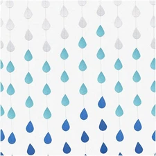 Celestial Cascade: Whimsical Raindrop Garland for Enchanting Birthday, Wedding,