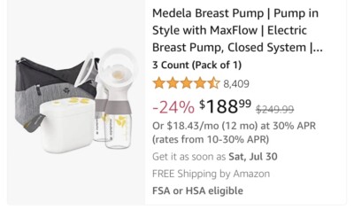 Medela Pump In Style Double Electric Breast Pump with MaxFlow Technology