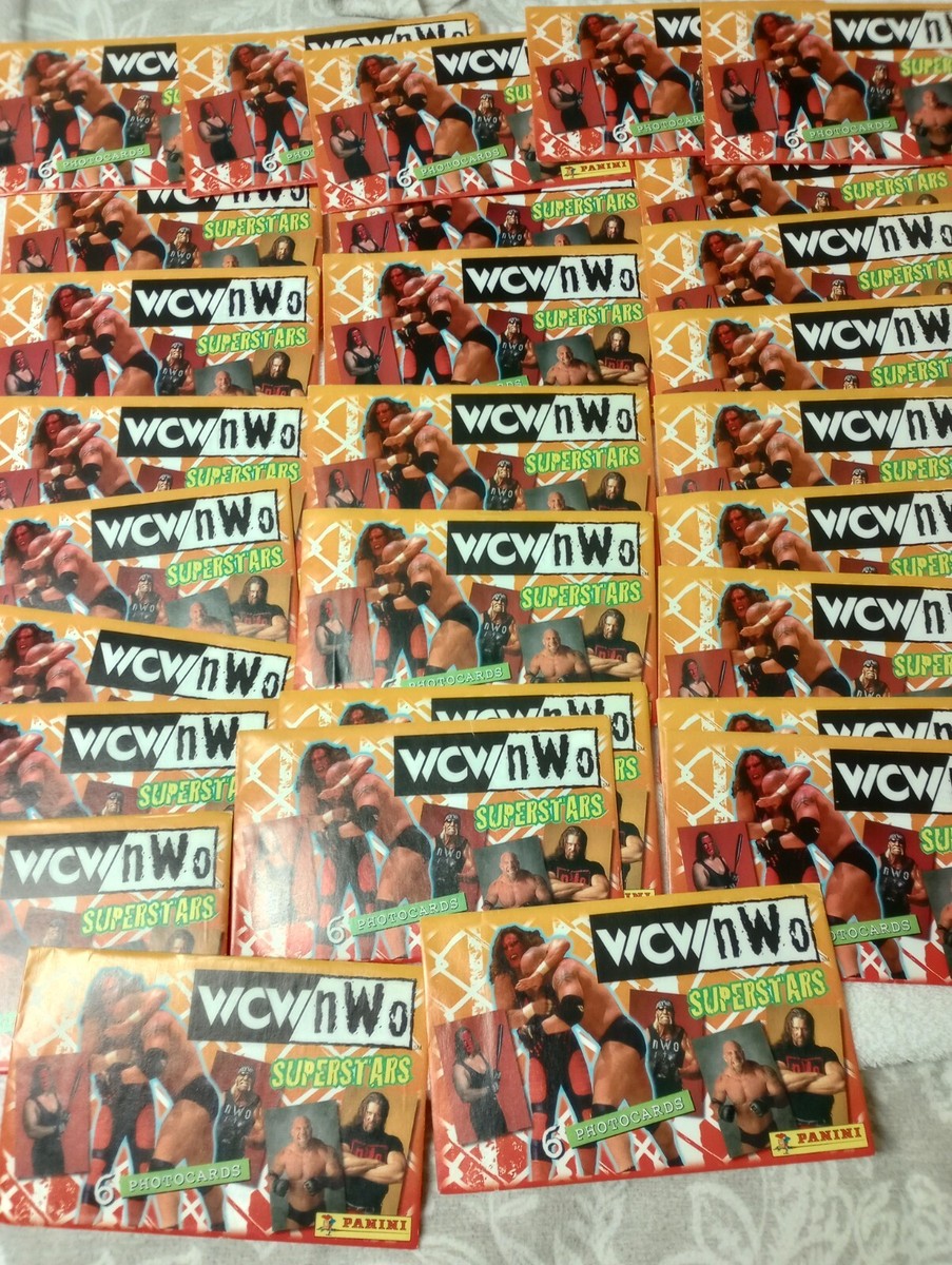 WCWフォトカードセット Lot 28 WCW/NWO Superstars Photocard Pack (1998 Panini) NEW