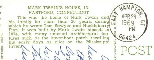 The Mark Twain House Historical Museum Architecture Hartford CT Vintage Postcard - Picture 4 of 4