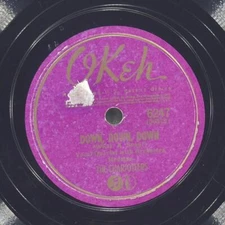 THE CHARIOTEERS Down / Daddy OKEH 6247 VG 78 10" 1941 Vocal