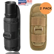 2 Pack Tactical Flashlight 360° Rotatable Holster Belt Pouch Holder Portable US