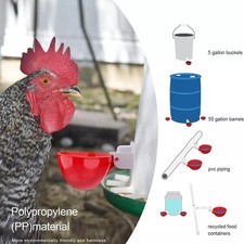 6/10PCS Drinking Bowl Chicken Water Cup Automatic Feeder Drinker Waterer Poultry