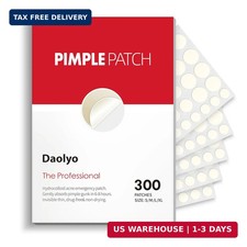 Daolyo Pimple Patches for Face, 4 Size 300 Counts Acne Patches, Hydrocolloid Pat