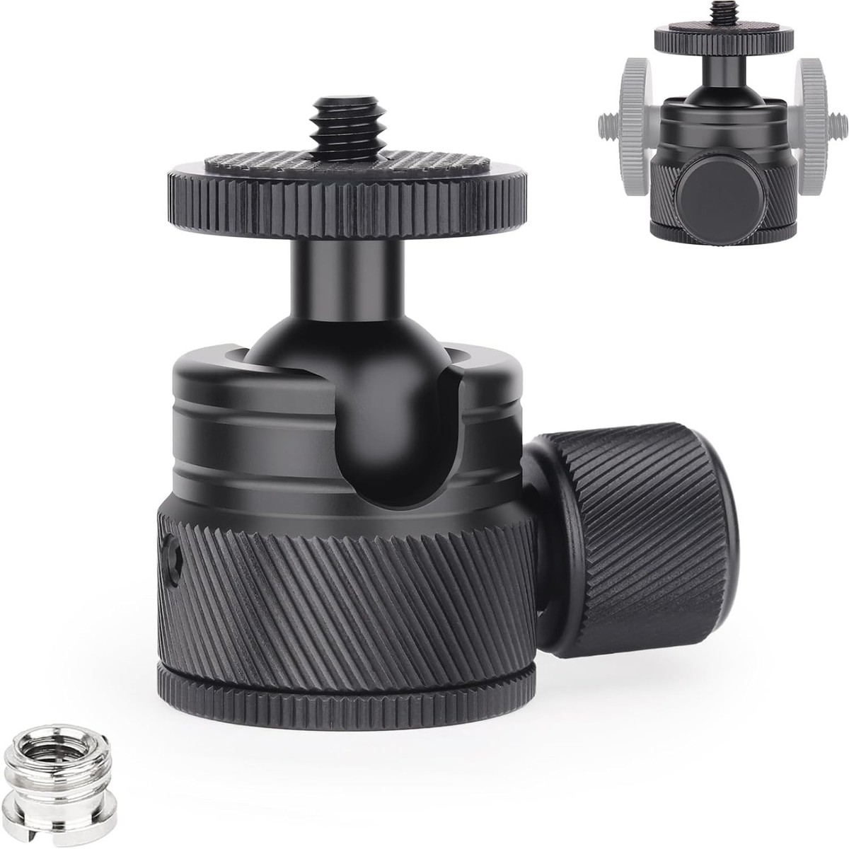 Mini Ball Head- C19 Mount Tripod Head-CNC Metal Low Profile
