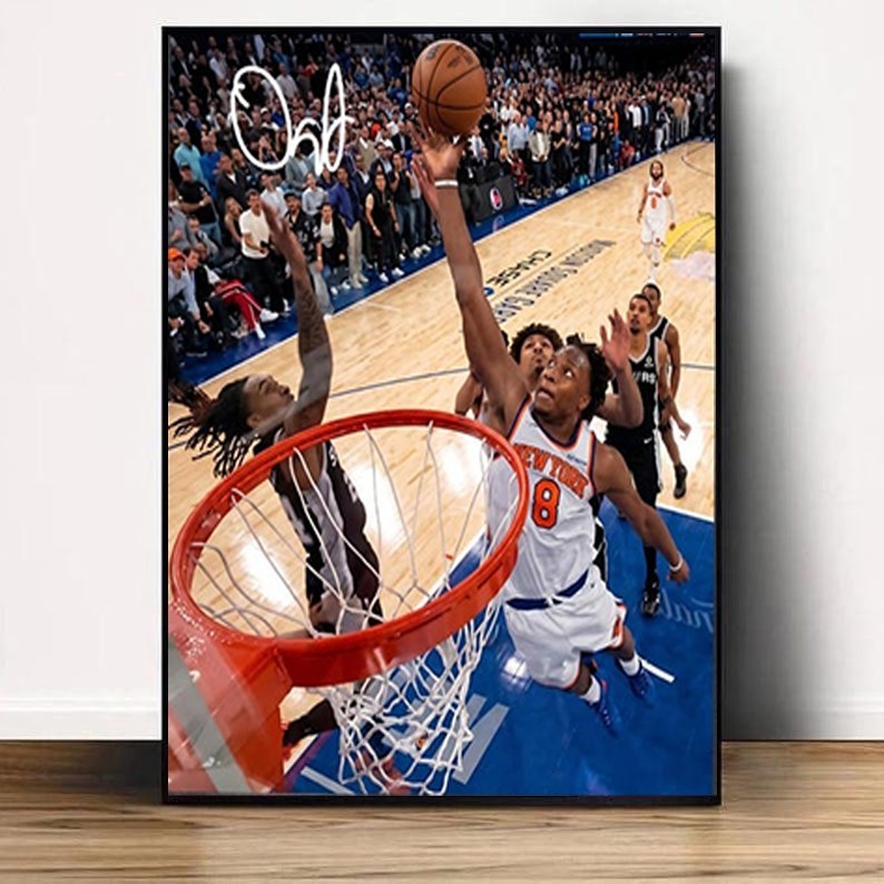 OG Anunoby Signed Poster Style, OG Anunoby Putback Basketball Poster