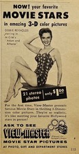 1954 View-Master Movie Star Pictures Print Ad - Debbie Reynolds Stereo 3-D 