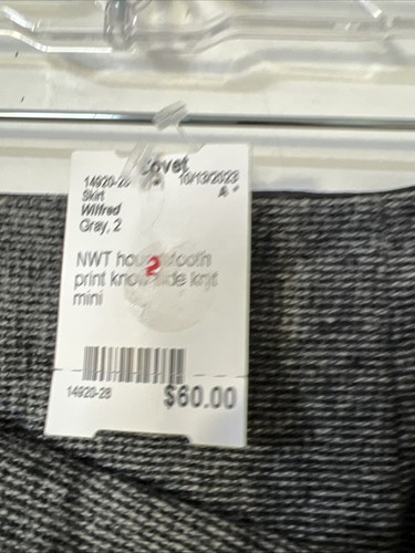 Wilfred Dorine Wool Blend Faux Wrap Tie Front Mini Skirt Gray Size 2 NWT - Picture 4 of 11