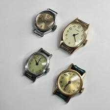 Vintage Set Of 4 Timex Watches Ladies Mexico Philippines Stainless Steel PARTS