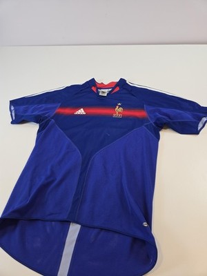 France 2004-2006 Home Team Jersey Mens Medium Soccer Zidane 10 Adidas 2000s