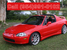 1993 Honda Civic Del Sol Red Hot w/ Removable Roof, New Wheels/Tires Fun Driver!
