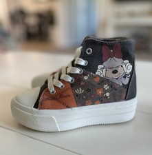 Disney Minnie Mouse Platform Sneakers Big Girls Size 13 High Top Lace Up Shoes
