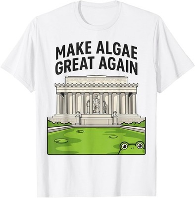 Funny Make Algae Great Again Lincoln Reflecting Pool Frog T-Shirt  S-3XL