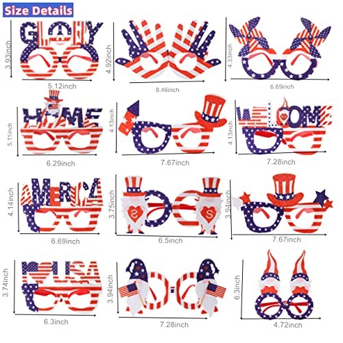 12PACK 4th of july decorations 4th of july accessories,memorial day fourth of - Picture 4 of 7