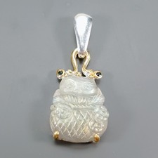 Handmade 14 ct+ Natural Labradorite Pendant 925 Sterling Silver  /NP53252