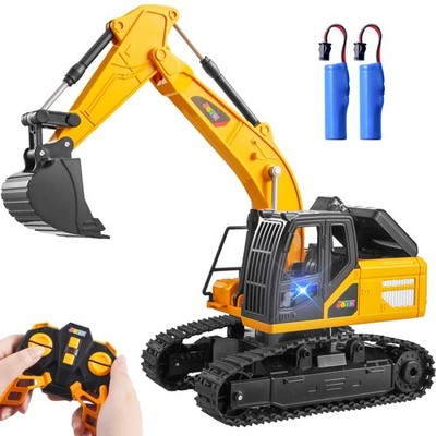Joyin Ferngesteuerter Bagger RC Bagger Traktor Spielzeug für 10 Zoll, gelb 