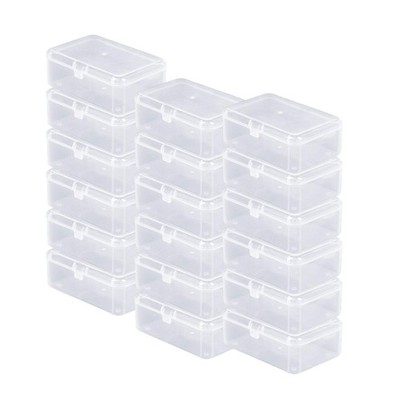 24 Pack Small Clear Plastic Storage Containers with Lids,Beads Storage Box wi...
