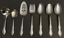 Oneida S.L & G.H Rogers HOMESTEAD Serving Spoon Fork Pie Gravy Ladle Sugar Lot