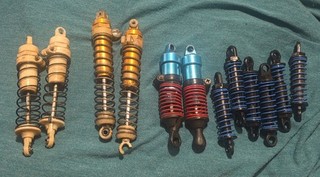 R/C Car Truck Shock And Spring Lot Used Parts Various Conditions Vintage