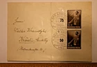 Adolf Hitler 1939 Stamp Pair on FDC? #B140 Third Reich Germany WOW!!