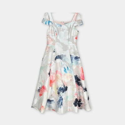Coast Kleid Damen Gr. 36 weiß Sommerkleid Elegant florales Design top Zustand