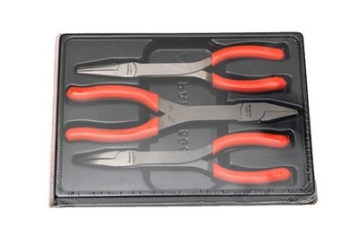 New Snap-on™ PL308CFO 3 pc Long Nose Pliers Set Orange Grip 908CFO