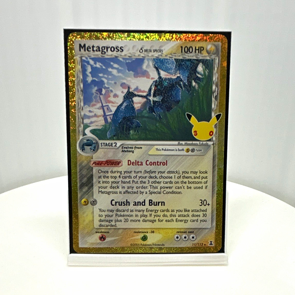 Metagross 11/113 Delta Species Rare Holo English Pokemon TCG Card 100 HP 2005