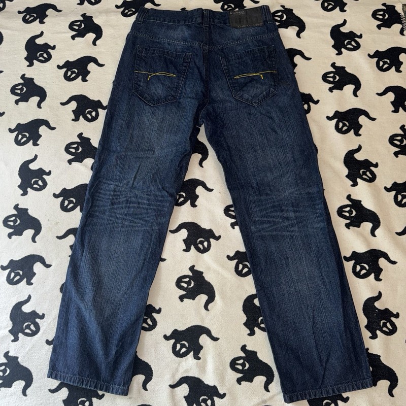 Baggy Embroidered Rocawear Jeans Blue 34x32.5