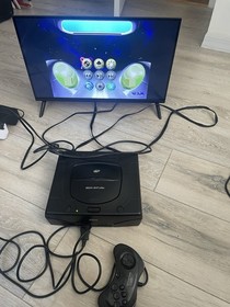 Sega Saturn Black Console Bundle MK-80000A w/ OEM Controller And Game