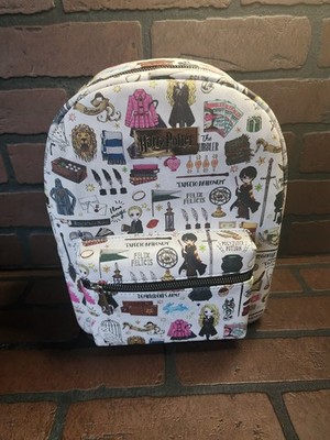 Harry Potter Hogwarts Chibi Characters & Icons All Over Print White Mini Back