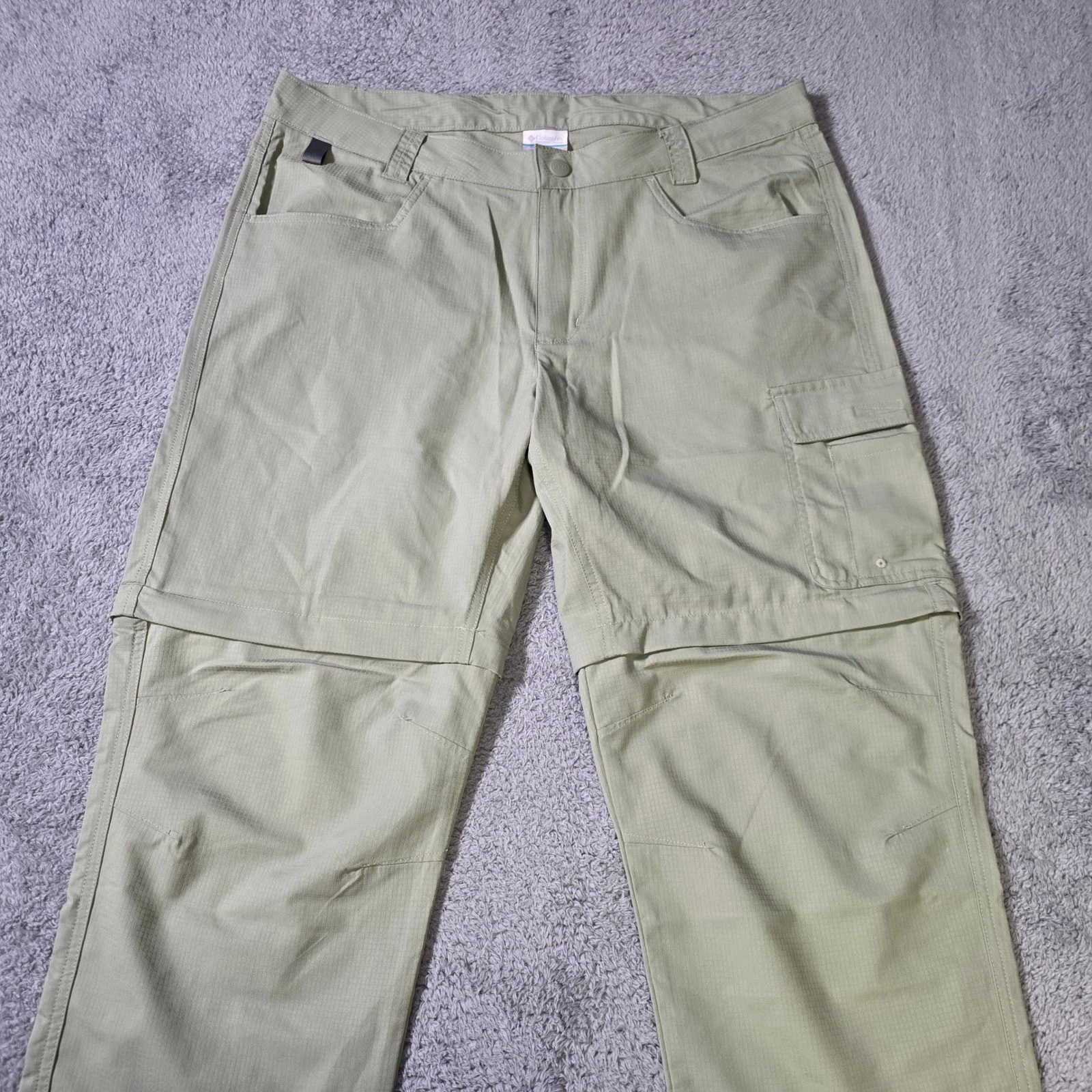 Columbia Mens 36x32 PFG Convertible Pants Sage Green Ripstop Cargo FM6345
Opens in a new window or t