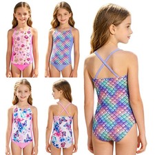 Girls Swimsuit Adaptive Bathing Suit Practice Jumpsuit Spaghetti Straps Soft
