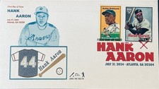 AFDCS 5908 Henry Hank Aaron Baseball Digital Color Cancel Combo Jackie Robinson