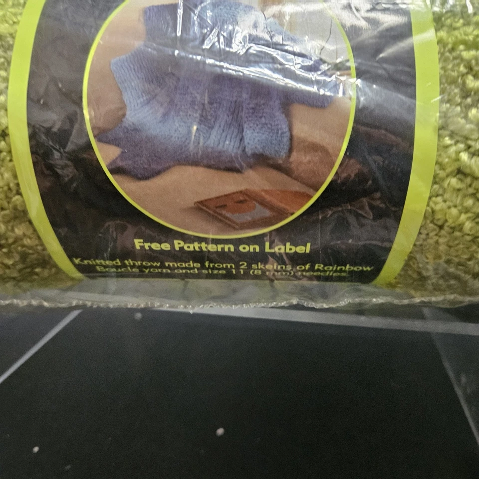 Sensations Rainbow Boucle Green 11 oz Skein - Image 3 of 4