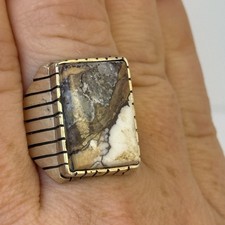 Trevor Jack 925 Sterling Silver Wild Horse Ring Size 10.5