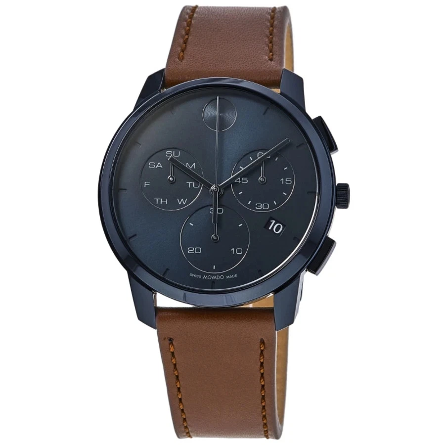 Новый Movado смелый тонкий хронограф синий циферблат мужские часы 3600834