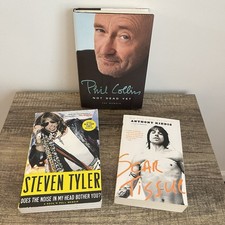 Phil Collins Steven Tyler Anthony Kiedis rock memoir book lot