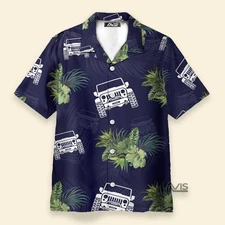 Jeep Lover Tropical Leaf   Gift For Men And Women   Hawaiian Shirt