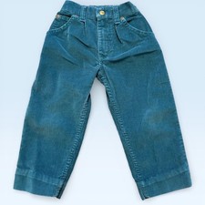Vintage OshKosh B'gosh Corduroy Chino Pants Kids 4 Blue Made In USA 80s