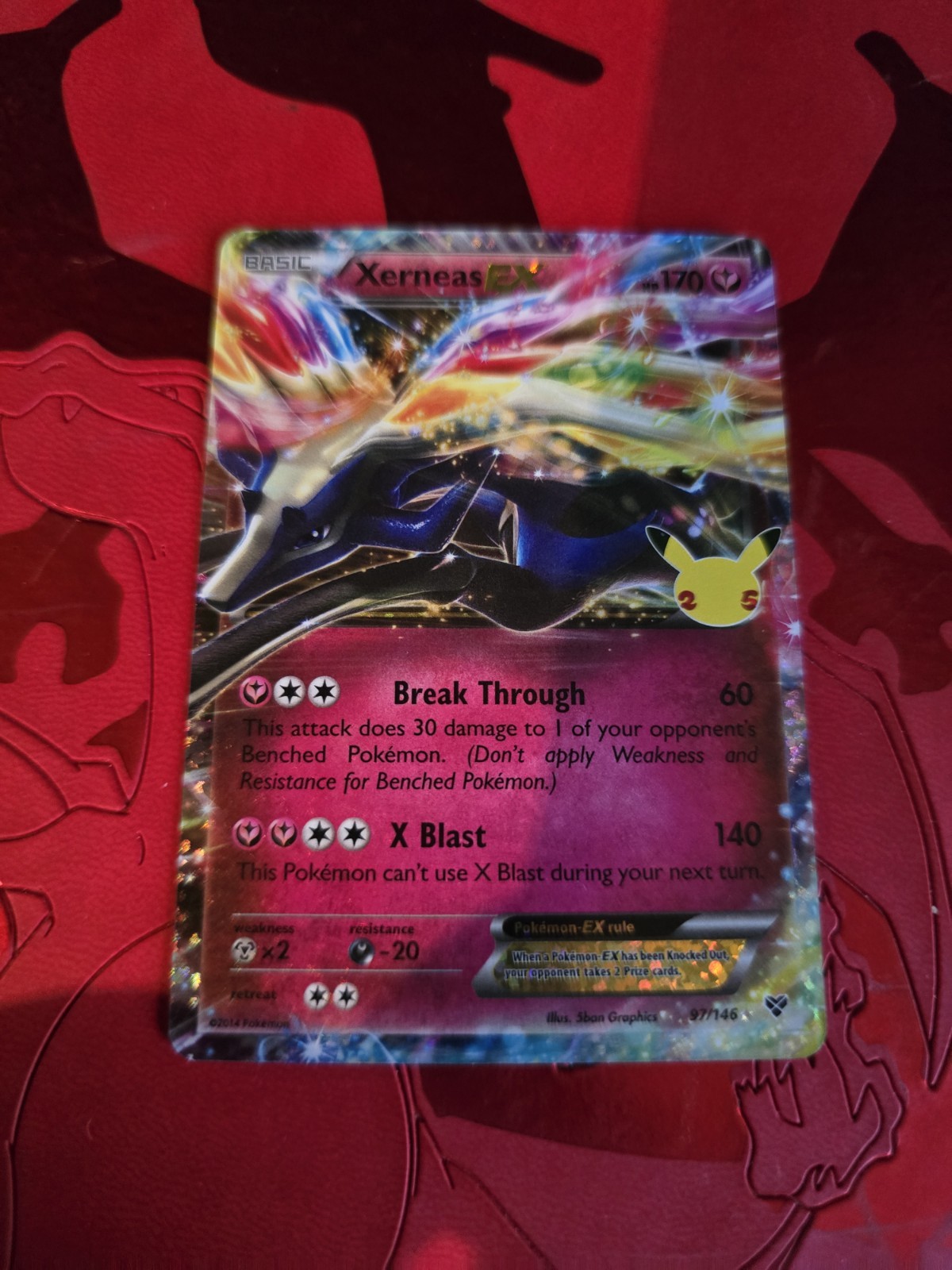 Mint Xerneas EX 97/146 Celebrations Classic Collection Holo Pokemon Card