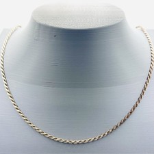 Vintage Made In Italy / Signierte 925 Sterling Silber Kette Halskette E3