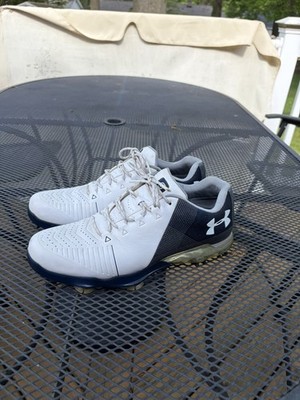 Under Armour Spieth 2 Golf Shoes Gortex-Men s Size 8.5 White/Navy Blue Spike